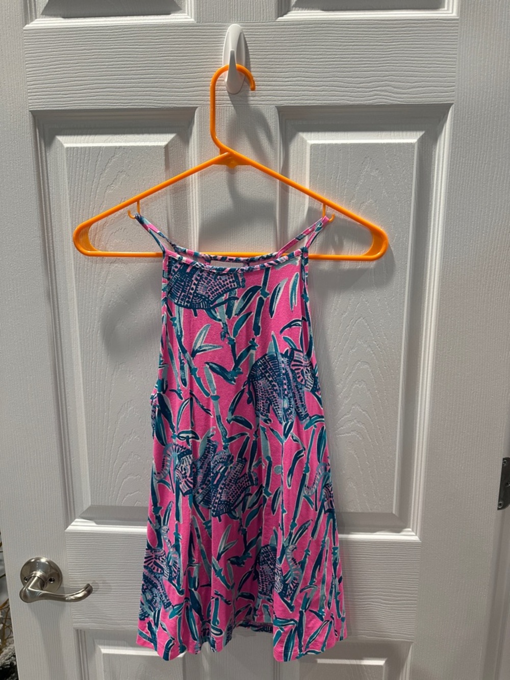 Lily Pulitzer Pink Tropical Print Swing Tank Dress